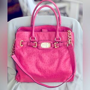 Large like new Michael Kors Ostrich leather Shoulder Bag